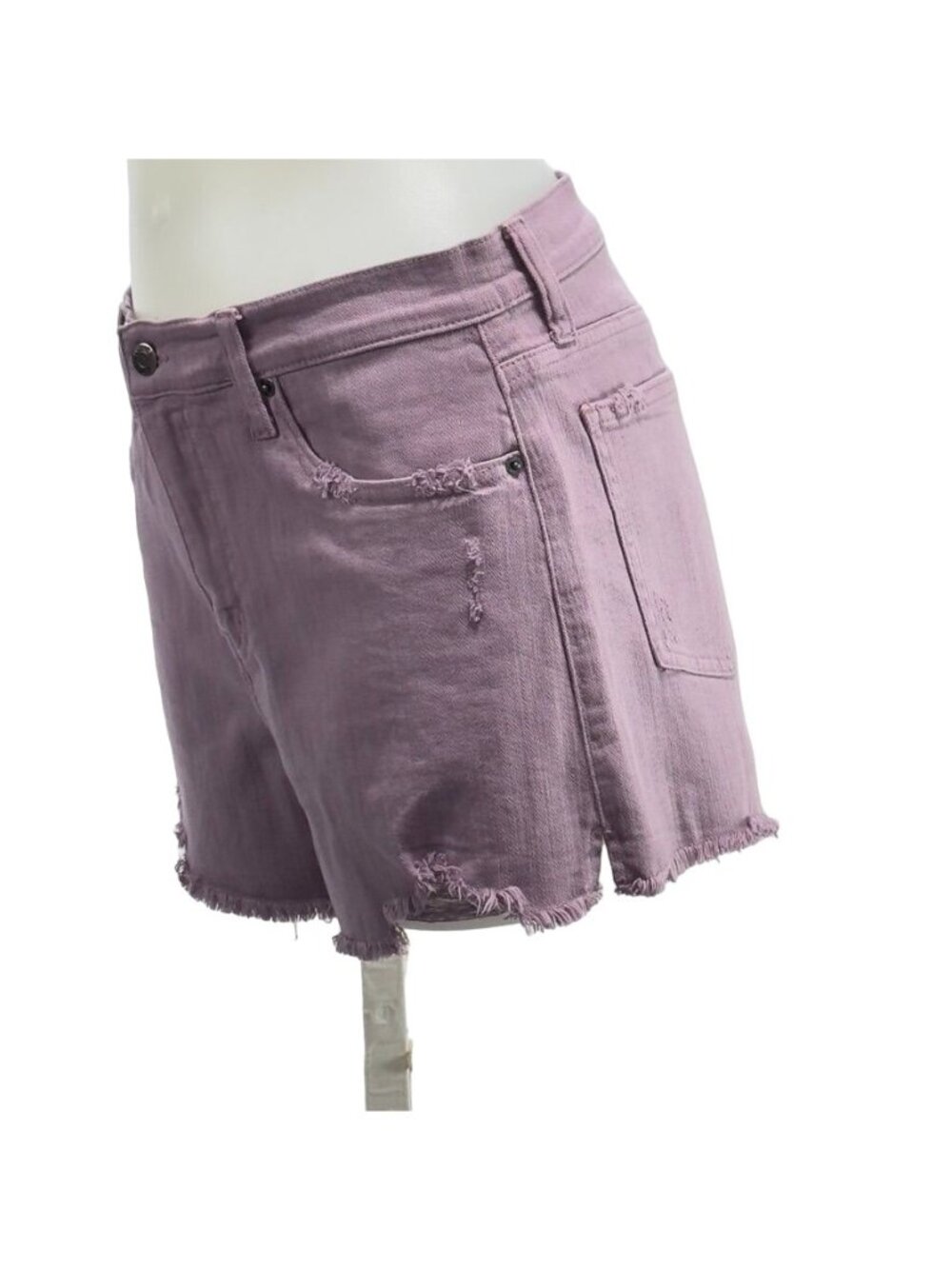 Pistola Womens Lavender Distressed Denim Shorts With Frayed Hem Size 30 - Picture 4 of 10